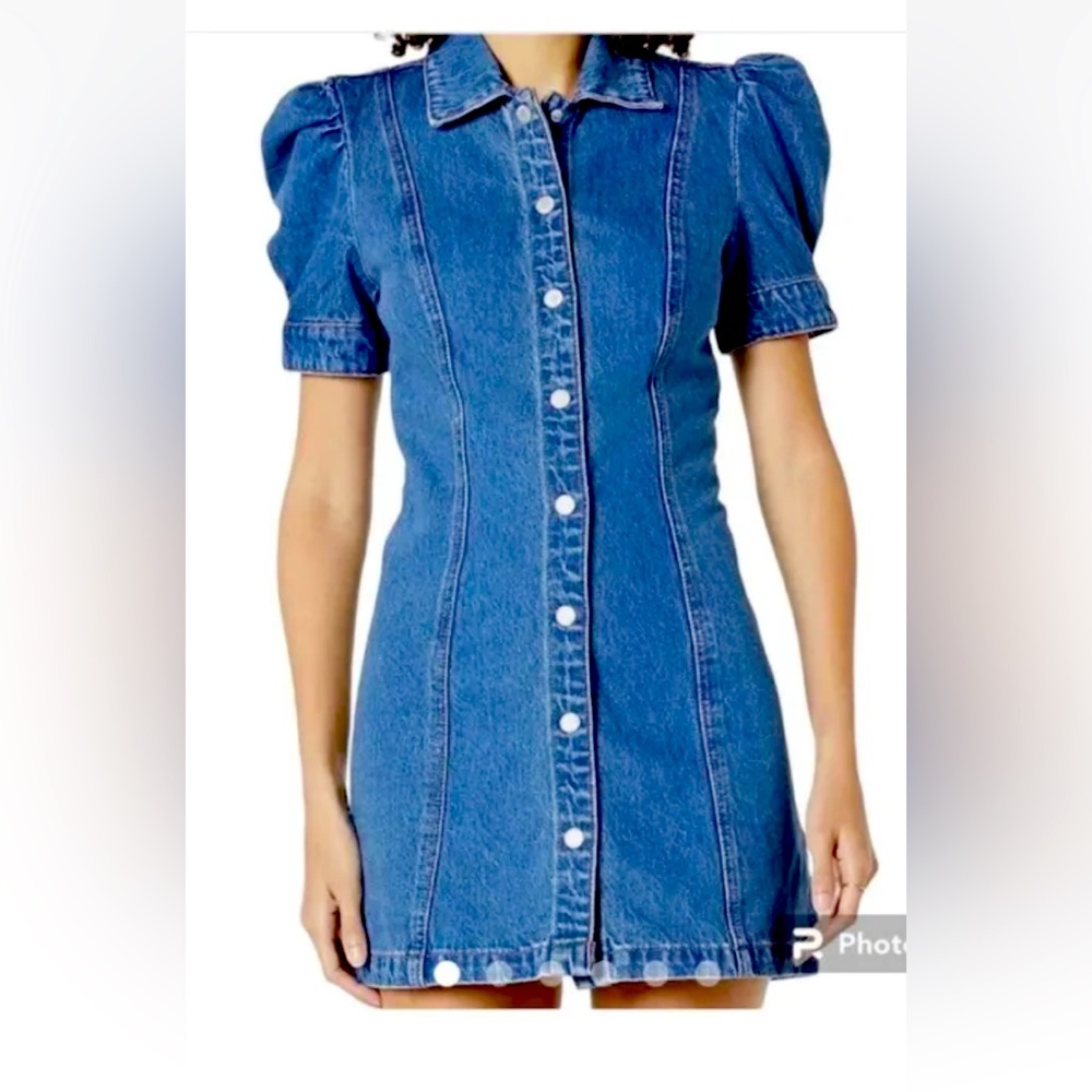 ANTHROPOLOGIE BlankNYC Walk in The Park Denim Shift Dress XL